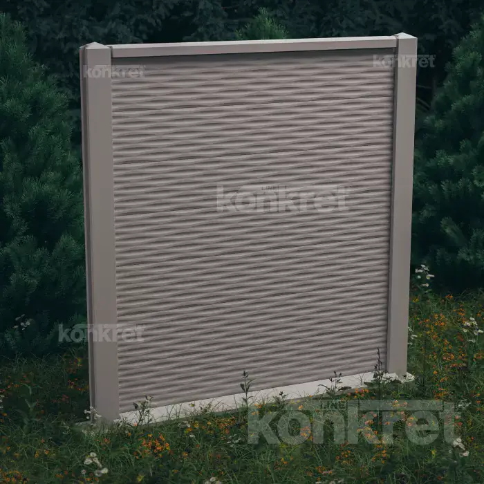 Бетонска ограда Ocean (KM202), висина 210 см, сива (стандардна)
