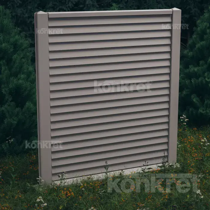 Бетонска ограда Rain Guard (KM209), висина 210 см, сива (стандардна)