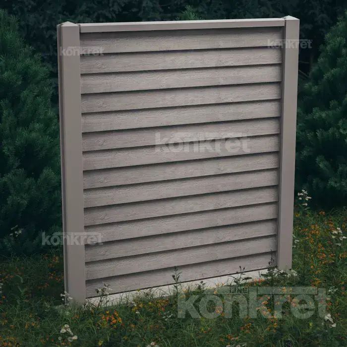 Бетонска ограда Timberlap (KT104), висина 210 см, сива (стандардна)